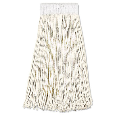 Boardwalk Mop Head  Premium Saddleback Head  Cotton Fiber  24oz  White  12 Carton (UNS 324C)