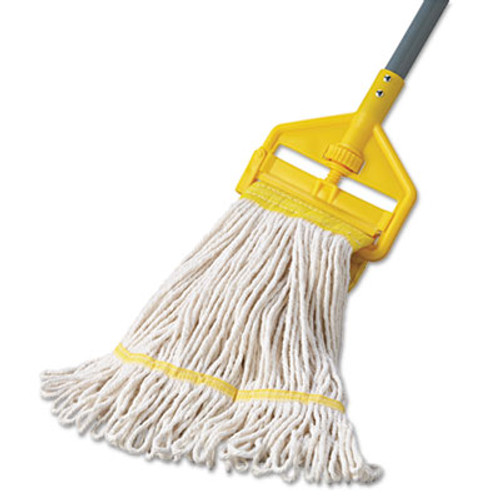 Boardwalk Super Loop Wet Mop Head  Cotton Synthetic Fiber  5  Headband  Small Size  White  12 Carton (UNS 501WH)