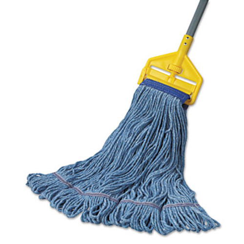 Boardwalk Super Loop Wet Mop Head  Cotton Synthetic Fiber  5  Headband  X-Large Size  Blue  12 Carton (UNS 504BL)