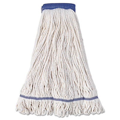 Boardwalk Super Loop Wet Mop Head  Cotton Synthetic Fiber  5  Headband  X-Large Size  White  12 Carton (UNS 504WH)