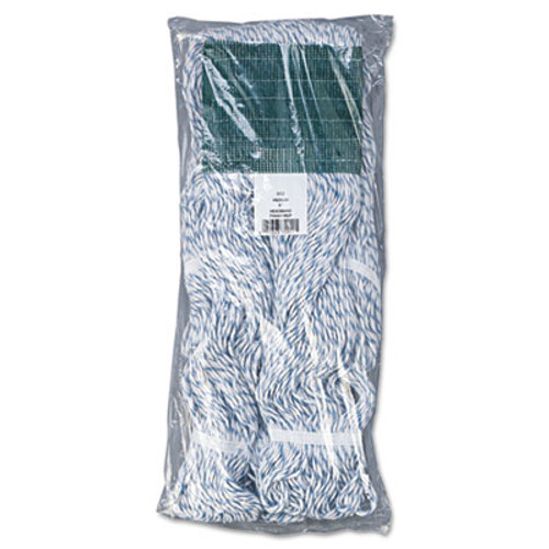 Boardwalk Mop Head  Floor Finish  Wide  Rayon Polyester  Medium  White Blue  12 Carton (UNS 552)