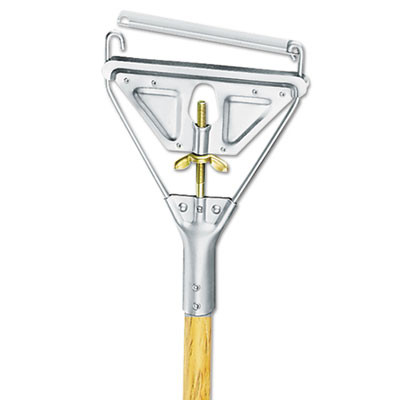 Boardwalk Quick Change Metal Head Wooden Mop Handle  Junior  7 8 dia x 54  Natural (UNS 601)