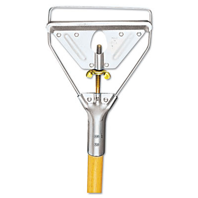Boardwalk Screw Clamp Metal Head Wooden Mop Handle   20   1 1 8 dia x 63  Natural (UNS 603)