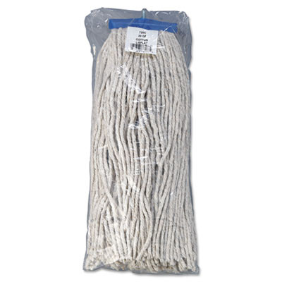 Boardwalk Mop Head  Economical Lie-Flat Head  Cotton Fiber  20oz  White  12 Carton (UNS 720C)
