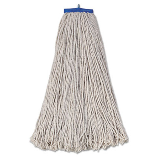 Boardwalk Mop Head  Economical Lie-Flat Head  Cotton Fiber  32oz  White  12 Carton (UNS 732C)