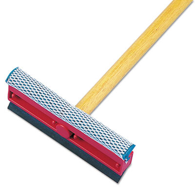 Boardwalk General-Duty Squeegee  8  Sponge Rubber Blade  Black Red  21  Metal Handle (UNS 824)