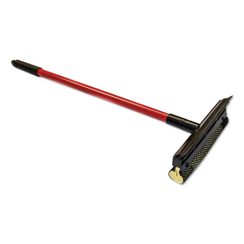 Boardwalk General-Duty Squeegee  8  Sponge Rubber Blade  Black Red  21  Metal Handle (UNS 824)