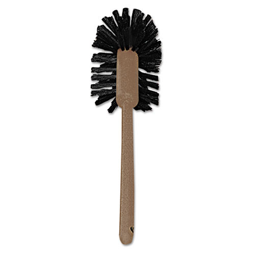 Rubbermaid Commercial Commercial-Grade Toilet Bowl Brush  17  Long  Plastic Handle  Brown (RCP 6320)