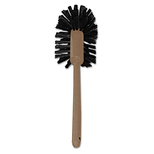 Rubbermaid Commercial Commercial-Grade Toilet Bowl Brush  17  Long  Plastic Handle  Brown (RCP 6320)