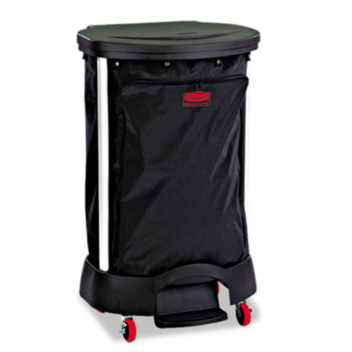 Rubbermaid Commercial Premium Step-On Linen Hamper Bag  30 gal  13 38w x 19 88d x 29 25h  Nylon  Black (RCP 6350 BLA)