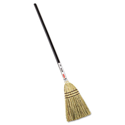 Rubbermaid Commercial Lobby Corn-Fill Broom  28  Handle  38  Overall Length  Brown (RCP 6373 BRO)