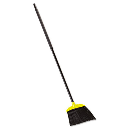 Rubbermaid Commercial Jumbo Smooth Sweep Angled Broom  46  Handle  Black Yellow  6 Carton (RCP 6389-06 BLA)