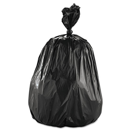 60 Gallon Black Repro Trash Bags - 2 Mil