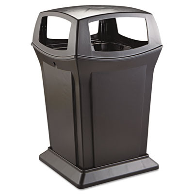 Rubbermaid Commercial Ranger Fire-Safe Container  Square  Structural Foam  45 gal  Black (RCP 9173-88 BLA)