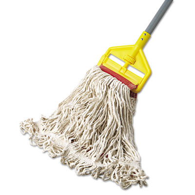 Rubbermaid Commercial Swinger Loop Wet Mop Head  Large  Cotton Synthetic  White  6 Carton (RCP C153 WHI)