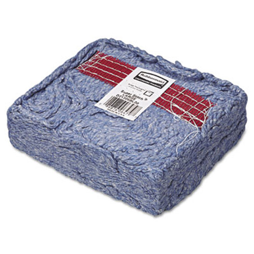 Rubbermaid Commercial Super Stitch Blend Mop Head  Large  Cotton Synthetic  Blue  6 Carton (RCP D213 BLU)