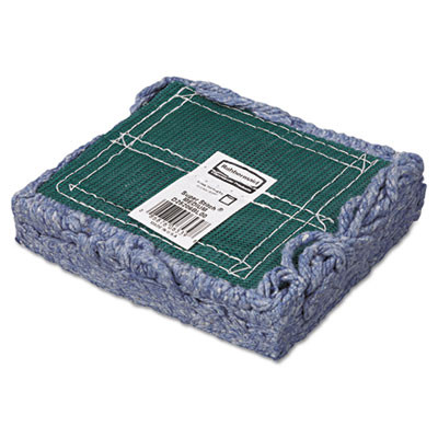 Rubbermaid Commercial Super Stitch Blend Mop Head  Medium  Cotton Synthetic  Blue  6 Carton (RCP D252 BLU)