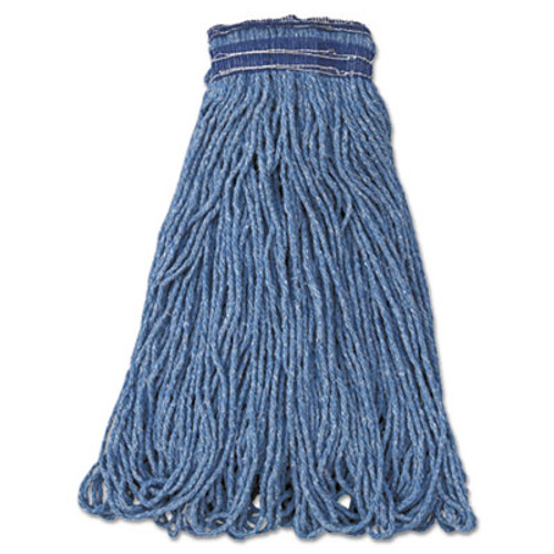 Rubbermaid Commercial Universal Headband Mop Head  Cotton Synthetic  24oz  Blue  12 Carton (RCP E238)