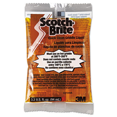 Scotch-Brite PROFESSIONAL Quick Clean Griddle Liquid  3 2oz Packet  40 Carton (MCO 29603)