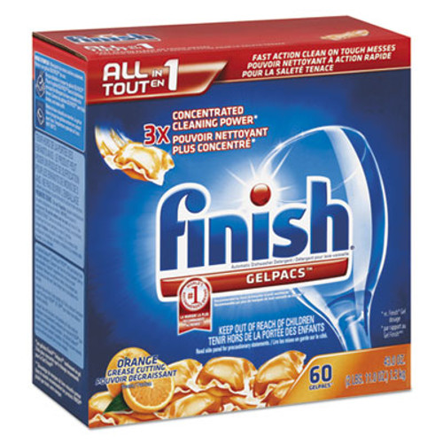 FINISH Dish Detergent Gelpacs  Orange Scent  54 Box (REC 81181)