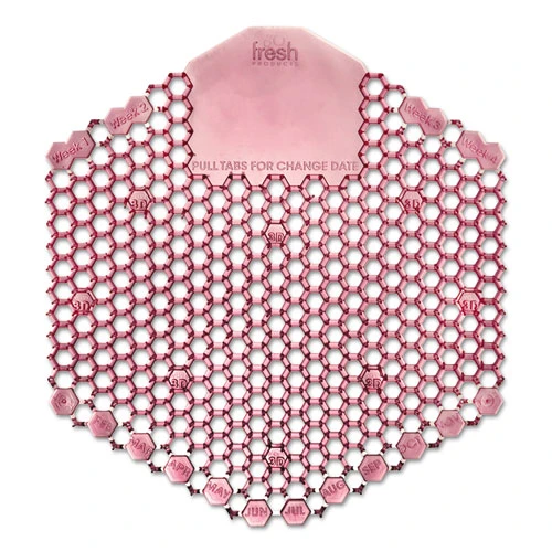 Fresh Products Wave 3D Urinal Deodorizer Screen  Red  Spiced Apple Fragrance  10 Screens Box (FRS 2WDS60 SAP)