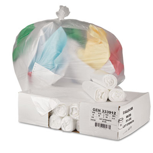 General Supply High-Density Can Liners  33 gal  9 microns  33  x 39   Natural  500 Carton (GEN 333912)