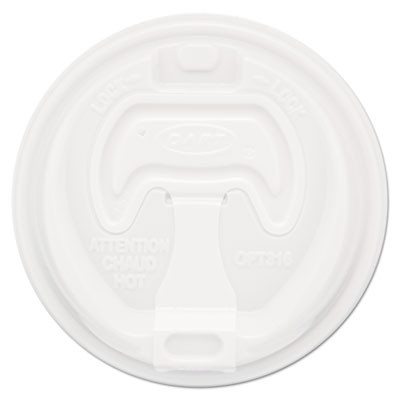 Dart Optima Reclosable Lid  Fits 12-24 oz Foam Cups  White  1000 Carton (DCC 16RCL)