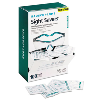 Bausch & Lomb Sight Savers Pre-Moistened Anti-Fog Tissues with Silicone  100 Box (BLO 8576)