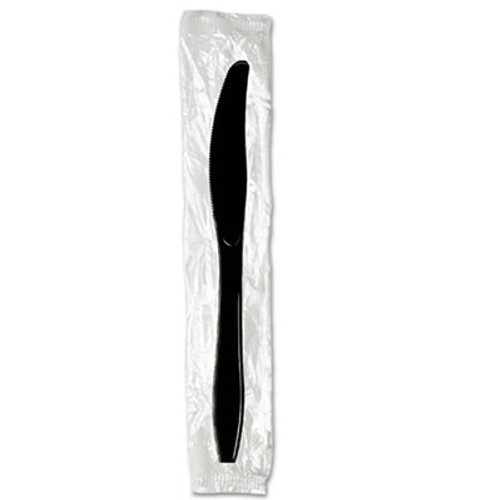 Dixie Individually Wrapped Knives  Plastic  Black  1 000 Carton (DIX KH53C7)