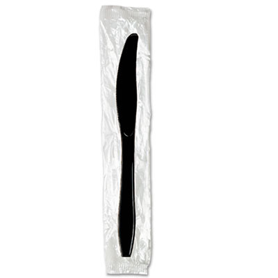 Dixie Individually Wrapped Knives  Plastic  Black  1 000 Carton (DIX KH53C7)