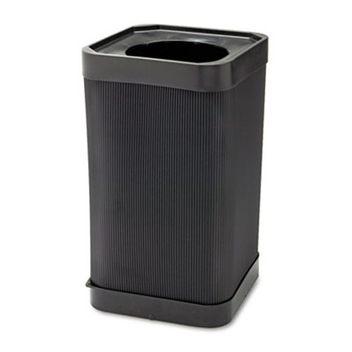 Safco At-Your Disposal Top-Open Waste Receptacle  Square  Polyethylene  38 gal  Black (SFC 9790BL)