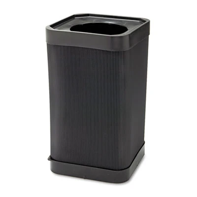 Safco At-Your Disposal Top-Open Waste Receptacle  Square  Polyethylene  38 gal  Black (SFC 9790BL)