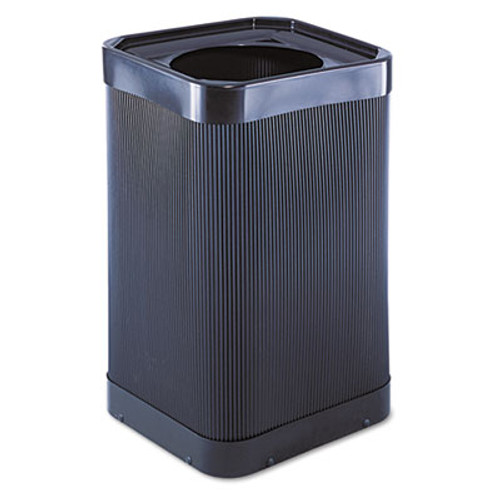 Safco At-Your Disposal Top-Open Waste Receptacle  Square  Polyethylene  38 gal  Black (SFC 9790BL)