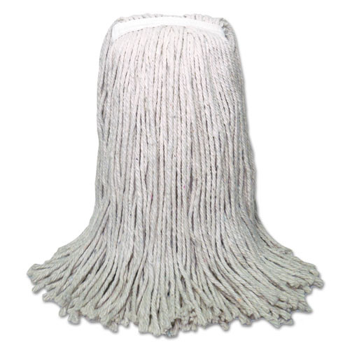 Boardwalk Banded Mop Head  Cotton  Cut-End  White  16oz  12 Carton (BWK CM20016)
