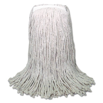 Boardwalk Banded Mop Head  Cotton  Cut-End  White  16oz  12 Carton (BWK CM20016)