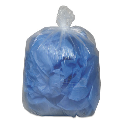 Earthsense Commercial Linear Low Density Clear Recycled Can Liners  33 gal  1 25 mil  33  x 39   Clear  100 Carton (WEB RNW4015C)