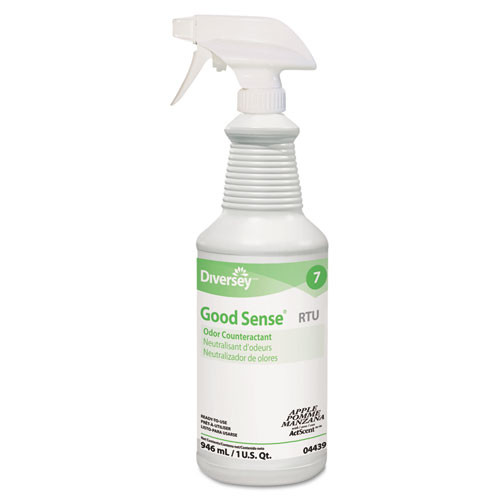 Diversey Good Sense RTU Liquid Odor Counteractant  Apple Scent  32 oz Spray Bottle (DVO 04439)
