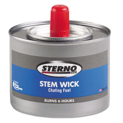 Sterno Chafing Fuel Can With Stem Wick  Methanol 1 89g  Six-Hour Burn  24 Carton (STE 10102)