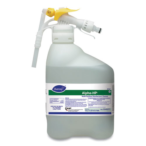 Diversey Alpha-HP Concentrated Multi-Surface Cleaner  Citrus Scent  5000mL RTD Bottle (DVO 5549271)