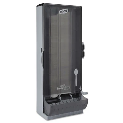 Dixie SmartStock Utensil Dispenser  Spoon  10  x 8 78  x 24 75   Smoke (DXESSSPD120)