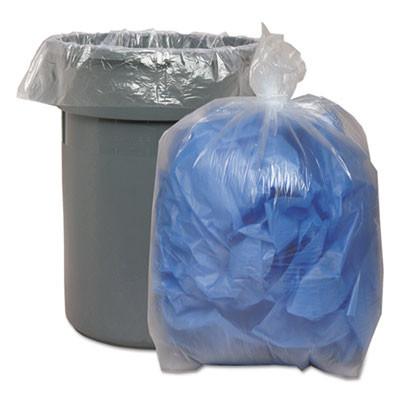 Boardwalk Low Density Repro Can Liners  60 gal  1 4 mil  38  x 58   Clear  100 Carton (BWK 537)