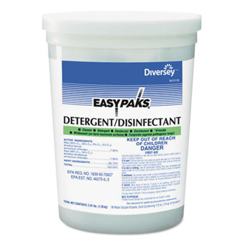 Easy Paks Detergent Disinfectant  Lemon Scent   5oz  Packet  90 Tub  2 Tubs Carton (DVO 5412135)
