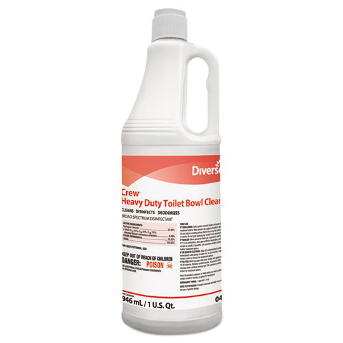 Diversey Crew Heavy Duty Toilet Bowl Cleaner  Minty  32 oz Squeeze Bottle  12 Carton (DVO 04560)