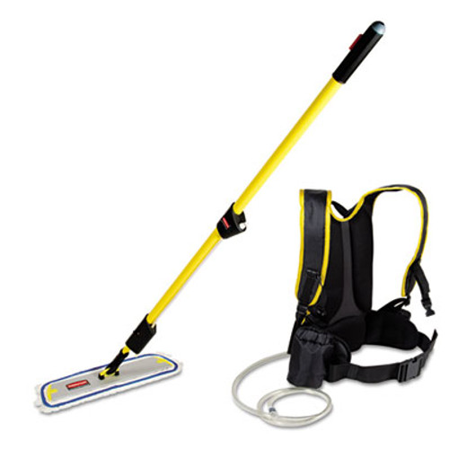 Rubbermaid Commercial Flow Finishing System  56  Handle  18  Mop Head  Yellow (RCP Q979)