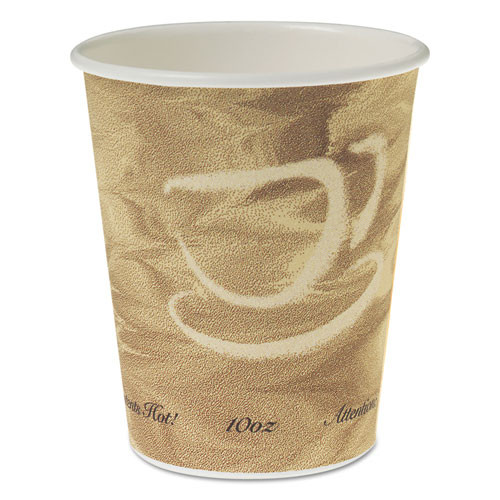 Dart Single Sided Poly Paper Hot Cups  10 OZ  Mistique design  50 Bag  20 Bags Carton (SCC 370MS)