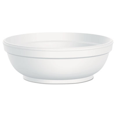 Dart Insulated Foam Bowls  6 oz  White  50 Pack  20 Packs CT (DCC 6B20)