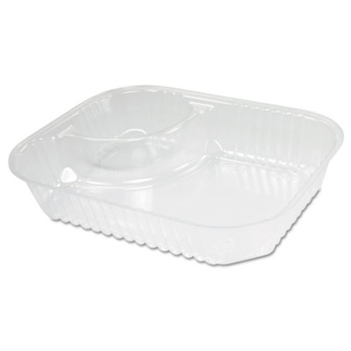 Dart ClearPac Large Nacho Tray  2-Compartments  Clear  500 Ctn (DCC C68NT2)