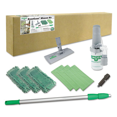 Unger Indoor Window Cleaning Kit  Aluminum  72  Extension Pole With 8  Pad Holder (UNG CK053)