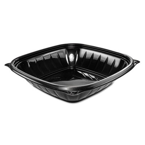 Dart PresentaBowls Pro Black Square Bowls  32 oz  Plastic  63 Bag  4 Bags Carton (DCC B32SB)