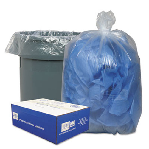 Classic Clear Linear Low-Density Can Liners  60 gal  0 9 mil  38  x 58   Clear  100 Carton (WEB 385822C)